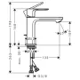 Змішувач для умивальника HANSGROHE REBRIS S 72588000