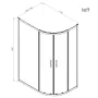 Душова кабіна кутова 110Х80L RJ K9177-FBM-1005 left, хром