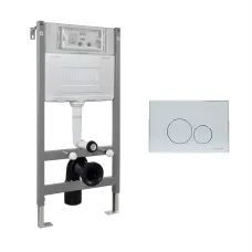 Інсталяція для унітазу з кнопкою IMPRESE i-FRAME i1220C, хром