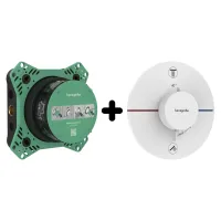 Термостат прихованого монтажу 2 функції із прихованою частиною HANSGROHE SHOWER SELECT S 15554700+01500180, білий матовий