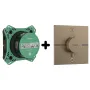 Термостат прихованого монтажу 2 функції із прихованою частиною HANSGROHE SHOWER SELECT DEL 15572140+01500180, бронза сатин
