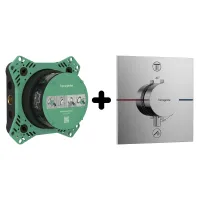 Термостат прихованого монтажу 2 функції із прихованою частиною HANSGROHE SHOWER SELECT DEL 15572000+01500180