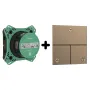 Перемикач потоків 3 функції із прихованою частиною HANSGROHE SHOWER SELECT DEL 15573140+01500180, бронза сатин