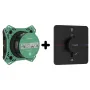 Термостат прихованого монтажу 2 функції із прихованою частиною HANSGROHE SHOWER SELECT DEL 15583670+01500180, чорний матовий