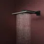Лейка верхнього душу з кронштейном, 2 режими HANSGROHE RAINDANCE ALIVE 24550670, чорний матовий