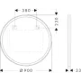 Дзеркало з LED підсвічуванням для ванної 90 см HANSGROHE XARITA 54980700