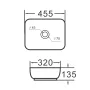 Умивальник накладний 46Х32 IMPRESE i-FORM с06010603-46