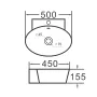 Умивальник підвісний 50Х45 IMPRESE I-LOD с06010703-54