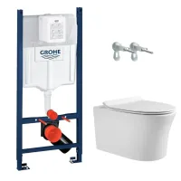 Набір інсталяційний GROHE RAPID SL 38840000+3855800M з безобідковим унітазом VOLLE AGUA RONDA 1307.003700, без кнопки