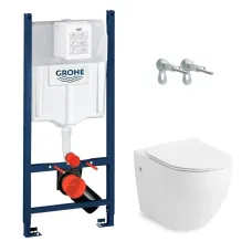 Набір інсталяційний GROHE RAPID SL 38840000+3855800M з безобідковим унітазом VOLLE AGUA DEUS 1315.151007, без кнопки