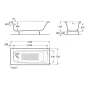 Ванна чавунна ROCA CONTINENTAL 170x70 A21291100R
