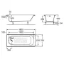 Ванна чавунна ROCA CONTINENTAL 160x70 A21291200R+A150412330