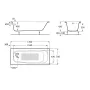 Ванна чавунна ROCA CONTINENTAL 170x70 A21291100R+A150412330
