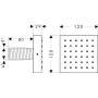 Модуль душа 120/120 AXOR SHOWER SOLUTIONS 28491000, прихованого монтажу, квадратний