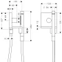 Модуль ручного душу AXOR SHOWER SOLUTIONS 10651000, 120/120, прихованого монтажу, квадратний