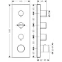 Модуль термостата AXOR SHOWER SOLUTIONS 10751000, 360/120, для 3 споживачів, прихованого монтажу