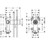 Прихована частина душового модуля 120/120 AXOR SHOWER SOLUTIONS 28486180