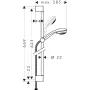 Гарнітур душовий HANSGROHE CROMETTA 85 27763000