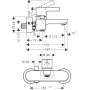 Змішувач для ванни HANSGROHE METRIS S 31460000