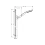 Душовий набір HANSGROHE PURAVIDA 27853400, хром з білим