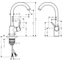 Змішувач для кухонної мийки HANSGROHE TALIS 14870000