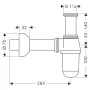 Сифон для умивальника HANSGROHE HANSGROHE 52010000, хром