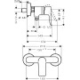 Змішувач для душу HANSGROHE METRIS 31680000