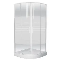 Душова кабіна кутова з піддном TISZA WF 90x90 599-021-A, білий профіль