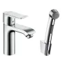 Змішувач для раковини з гігієнічним душем і зливний клапан HANSGROHE METRIS 31285000