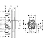 Прихована частина термостатичного модуля 120/120 AXOR SHOWER SOLUTIONS 10754180
