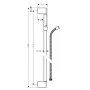 Штанга для душу зі шлангом для душу HANSGROHE UNICA 27614000