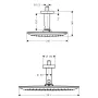 Верхній душ HANSGROHE PURAVIDA 27390400, хром з білим