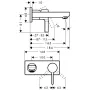 Змішувач для раковини настінний HANSGROHE METRIS S 31162000