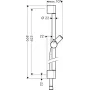 Штанга для душу зі шлангом для душу HANSGROHE UNICA 27611000