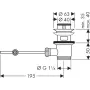 Донний клапан для раковини HANSGROHE 94139000