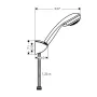 Душовий набір із душовим шлангом HANSGROHE CROMETTA 27558000
