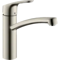 Змішувач для кухонної мийки з поворотним виливом HANSGROHE FOCUS 31806800, нержавіюча сталь