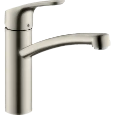 Змішувач для кухонної мийки з поворотним виливом HANSGROHE FOCUS 31806800, нержавіюча сталь