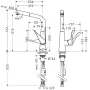 Змішувач для кухонної мийки HANSGROHE METRIS 14821000