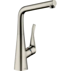 Змішувач для кухонної мийки HANSGROHE METRIS 14822800, нержавіюча сталь