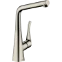 Змішувач для кухонної мийки HANSGROHE METRIS 14822800, нержавіюча сталь
