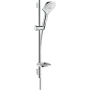 Душовий набір із душовою штангою та мильницею HANSGROHE RAINDANCE SELECT 26622400, хром з білим