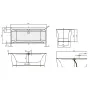 Ванна кварилова VILLEROY & BOCH SQUARO EDGE 12 UBQ180SQE7PDV-01, Duo 180x80, білий