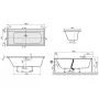 Ванна акрилова VILLEROY & BOCH SUBWAY UBA180SUB2V-01, 180x80, білий