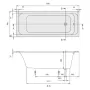 Ванна акрилова VILLEROY & BOCH ARCHITECTURA UBA177ARA2V-01, 170x70, білий