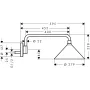 Верхній душ 240 2jet AXOR SHOWERS FRONT 26021000, з тримачем