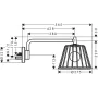 Верхній душ LampShower 275 1jet AXOR LAMPSHOWER NENDO 26031000, з тримачем