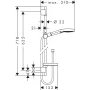 Душовий набір HANSGROHE RAINDANCE SELECT 26630400, хром з білим