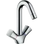 Змішувач для раковини з двома рукоятками і донним клапаном HANSGROHE LOGIS 71222000