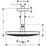 Верхній душ HANSGROHE RAINDANCE SELECT 26467400, хром з білим